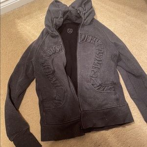 Grey sparkly Lululemon scuba zip up